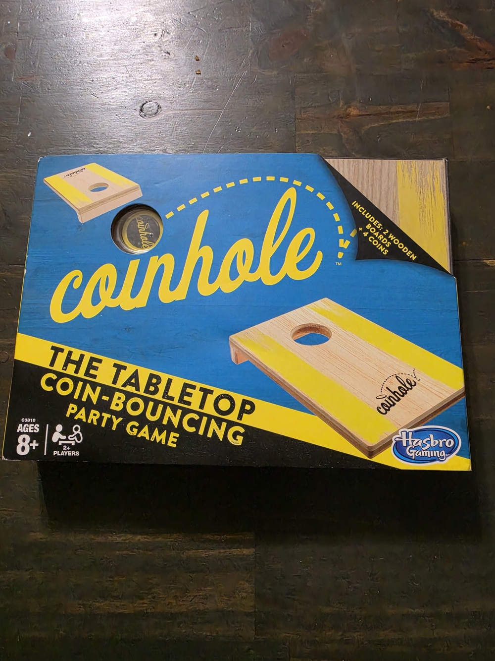 Hasbro Coinhole Tabletop Game - Blue & Yellow